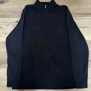 Classic Black Quarter-Zip Pullover